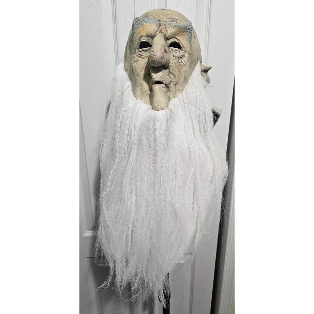 Mario Chiodo 2004 Wizard Mask Warlock Long White Beard Bald Troll Elf Overhead
